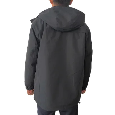 OEM Men's Waterproof Windbreaker Hooded Jacket Casual Canvas Safari Style Stand Collar Winter Coated Eco-Friendly Breathable