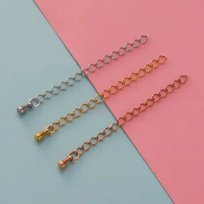 Wholesale Stainless Steel Extension Chain Silver/gold/rose Gold Extension Chains for DIY Necklace