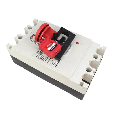 Large 480V-600V Breaker Lockout New Multiple Keyholes Design Multi-Person Management Rotary Type Clamp-On Circuit Breaker