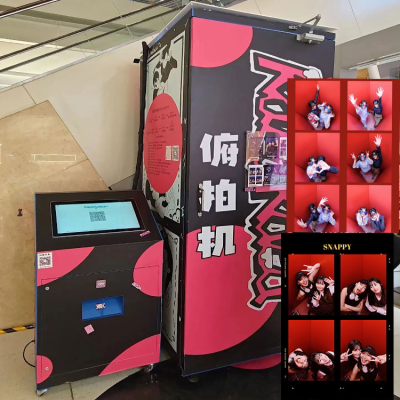 Korean Style High Angle Machine Camera Printed Photos with Convenient Printer Chic Photo Booth