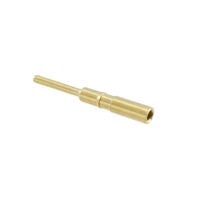 Factory Custom Non-standard Turning Parts Gold Soldering Gold Plated Brass Alloy Contact Terminal Connector Pin for Cable