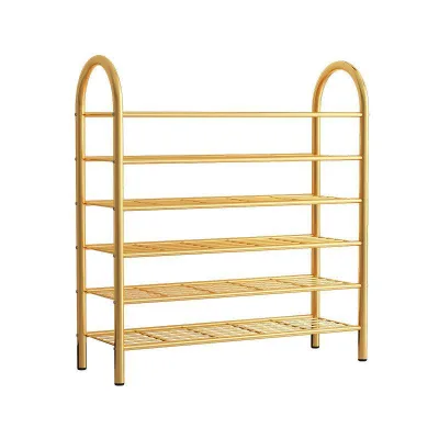 Custom Wholesale Metal Shoe Racks Furniture Style Adjustable Multi-tier Metal Shoe Racks