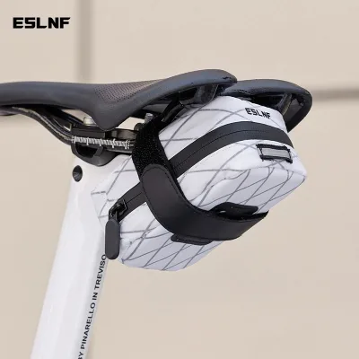 ESLNF Waterproof Reflective Bicycle Tail Bag Velcro Quick Release Bicycle Riding Bag Bike Saddle Bag Bicycle Accessories