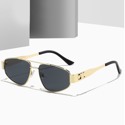 Double Beam Sunglasses High Quality Retro Uv Protection Sunglasses Metal Eyeglasses Frames Uv400 Sunglasses