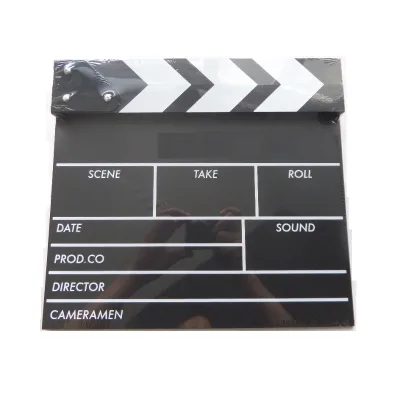 Movie Props Wood Clapperboard Theatre Wooden Film Clapper Board