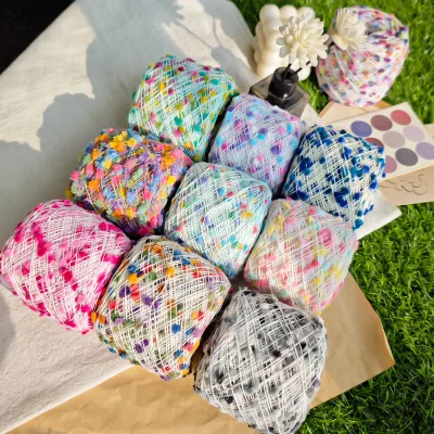 Pom Pom Ball Yarn Novelty Bobble Yarn with Built in Fluffy Balls Knitting Crochet Thread for Scarf Blanket DIY Craft Wholesale