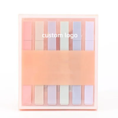 6pcs/set Pastel Color Highlighter Pen Wholesale Water Based Stable Quality Fluorescent Pen Highlighter Marker School Stationery