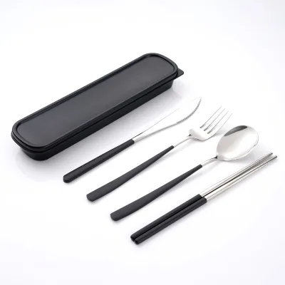 Korean 18/10 Cutlery Set Stainless Steel Portable Cutlery Spoon and Fork Set for Gift