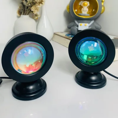 USB Remote Control Pool Lights E26 Base Dynamic 16-Color Spectrum Sunset Projection ABS Warm White Emission Dimmable Pond