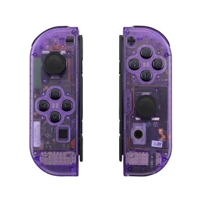 Transparent Purple Replacement Shells for NS Handheld Controller Housing With DIY Replacement Shell Case for NS Switch