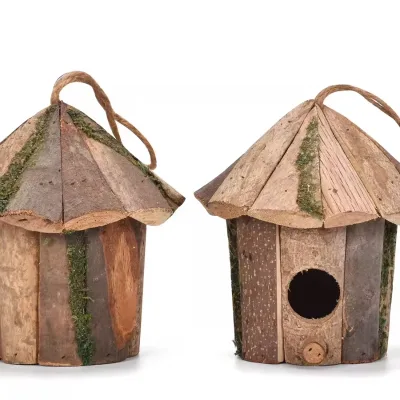 Handmade Wooden Bird's Nest DIY Outdoor Hanging Bird House