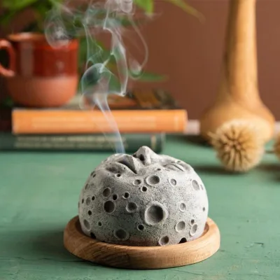 56H The new moon incense burner moon incense burner living room decorations ornament