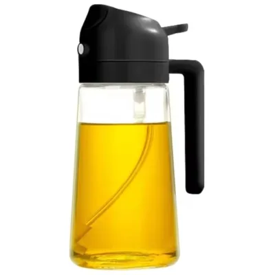 Hot Selling New Experience 470Ml Oil Pot 2 in 1 Olive Oil Spray Bottle Spray/16Oz Premium Glass Oil Bottlet