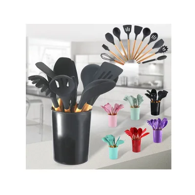 Hot Selling Kitchen Utensils Set 24 Pieces Non-Stick Kitchen Gadget Set Kitchenware with Comfortable Wooden Handle