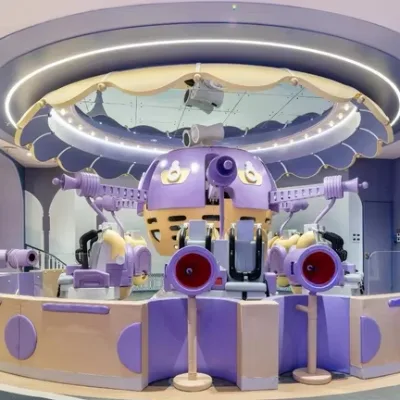 Outdoor 12-Person Dragon Mecha Bounce Amusement Ride, Eye-Catching Attraction