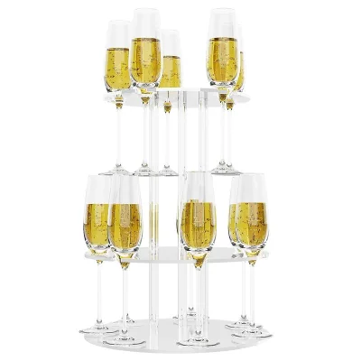 Acrylic Wine Glass Holder Drink Tower Storage Stand for Party Wedding School & Celebration-Minimalist-Nordic Design