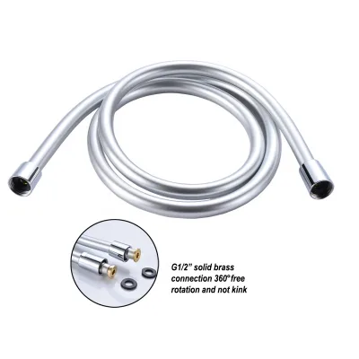 Homedec High Quality Durable Flexible Silver Anti-Explosion PVC Plumbing Hoses Easy Installation 2-Year Warranty for Bathroom