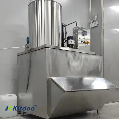 High Capacity Air Cooling Compressor Industrial Flake Ice Machine for Seafood Preservation