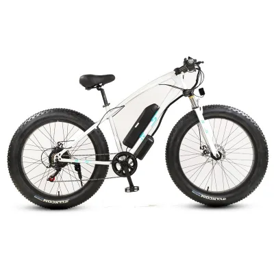 26-Inch 350W Electric 2-Wheel Bike with 48V Fat Tire 48V Motor Aluminum Fork Alloy Rim for Travel