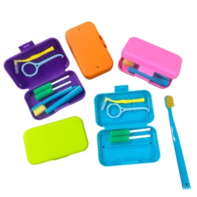 Wholesale Custom Logo Professional Orthodontic Kit Portable Dental Cleaning Set Toothbrush
