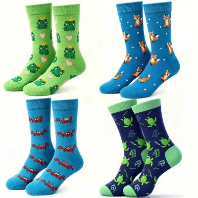 New Autumn-winter Products Animal Themed Socks Featuring Frogs Foxes Turtles and Crabs Socks