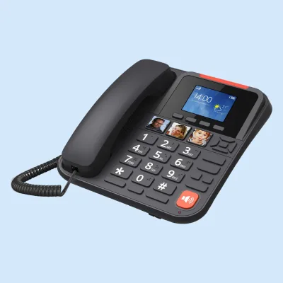 Bluet00th HD Call Recording 2.4\" 4G VoLTE WiFi Desktop Phone 2.4\" 4G VoLTE WiFi Desktop Phone for Hotspot Cordless Telephones