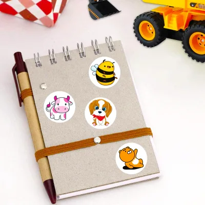 Elementary School Reward Students Cartoon Sticker Roll Cute Animal Die Cut Stickers Removable Children Custom Vinyl Sticker Roll