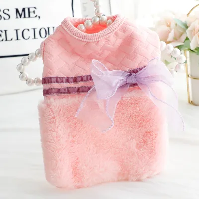 Wholesale Soft Winter Vest Fluffy Animal Pet Cat Dog Coat Luxury