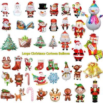 Cartoon Christmas Snowflake Balloons Aluminum Foil Christmas Design for Graduation & Chinese New Year Party Decorations