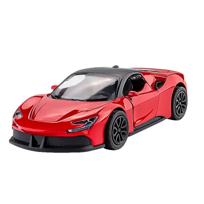 1:43 Three-door Alloy Sports Car Model Spring-powered Children's Toy Car