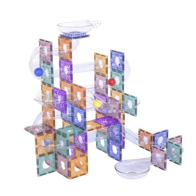 Magnetic Marble Run Set Magnetic Tiles Building Blocks Game Set Toys for Girls and Boys Birthday Gift for Kids Toy