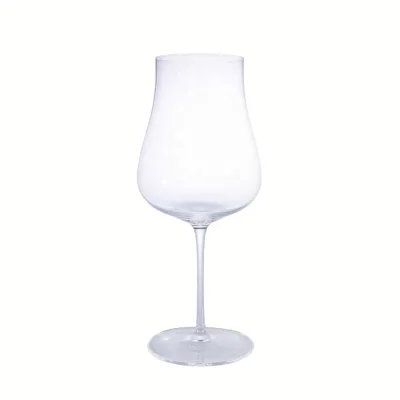Hand Blown Burgundy Wine Glass Custom Thin Stemmed Tasting Wine Glass Modern Wine Drinkware