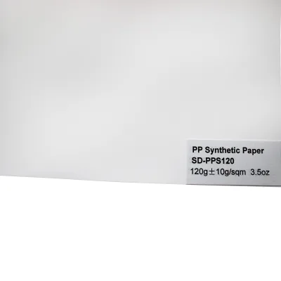 Chinese Manufacturer 200gsm Water-based Glossy White Blank Polypropylene PP Synthetic Paper for Roll up Banner