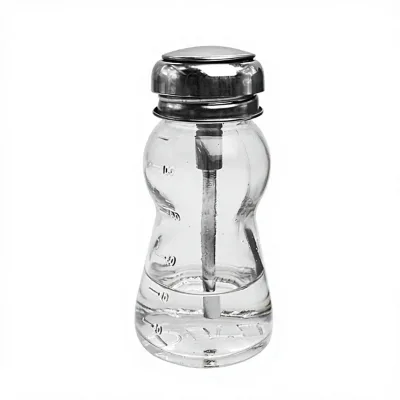Glass Alcohol Bottle Pump-Action Anti-Static Volumetric Flask Dispensing Bottle DKT-125A for Electronic Nail Polish Remover IT