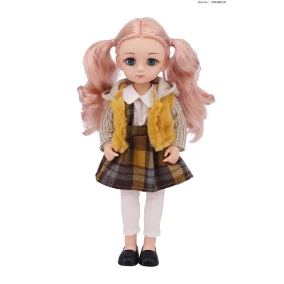 14-Inch Movable Eyes Full Vinyl Pretty Girl Fashion Princess Dress Dolls American Baby Girl Toys