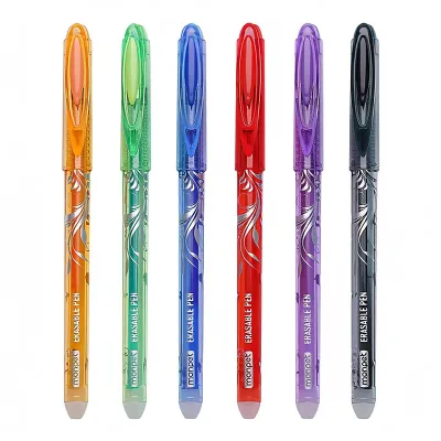 Promotional 0.5mm Blue Erasable Neutral Pen with Heat Sensitive Eraser (60C Disappears) Plastic Material 100 Pieces Packaging