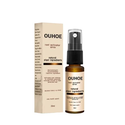 OUHOE Custom Logo 25ml Men Hair Spray Strong Hold Hair Regrowth Treatment for Men Hair Growth Spray