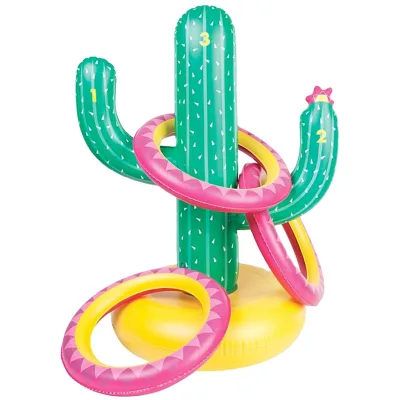 Factory Customized High Quality PVC Inflatable Cactoss Durable PVC Inflatable Cactus Ring Toss Game