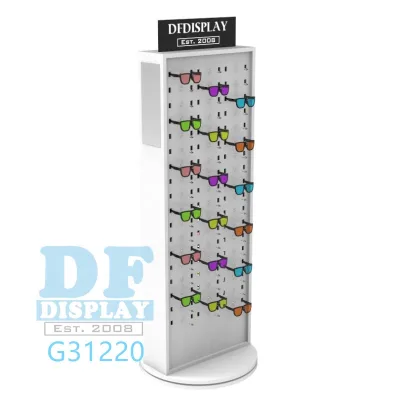 Sunglasses Display Rack for Glasses Store Spinning Eyewear Display with Mirror Sunglass Rack Floor Ski Goggles Display Fixture