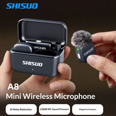 SHISUO A8 Wireless Collar Microphone Anti Interference Noise Reduction Mini Video Live Universal Vlog
