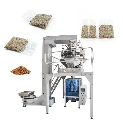 Factory Price High Speed Vertical Vacuum Packing Machine for Pet Feed Cat Food Dog Food Granule Automatic Vacuum Packer