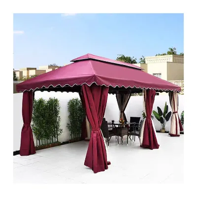 Outdoor logo Parasol Dew Gazebo Day Four Feet Canopy Garden Villa Courtyard Awning