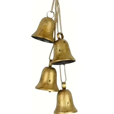 Christmas Metal Vintage Cow Bell Antique Horn Bell Christmas Accessory Christmas Decor Bell
