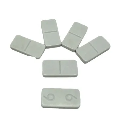 Wholesale Double 6 Domino Blocks Game Set Custom logo in China White Pure Melamine Dominoes Factory for Table Games
