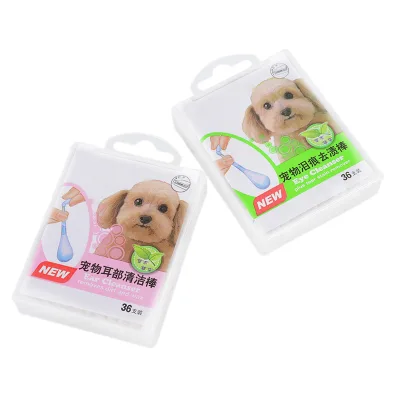 Soft-Tipped Disposable Pet Use Liquid Filled Cotton Swab Wound Cleaning