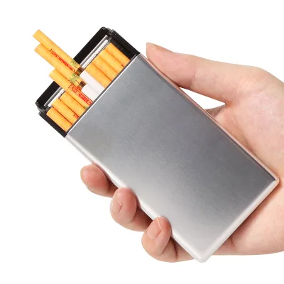 Luxury Aluminum Laser Carved Customizable Waterproof Portable Cigarette Cases Boxes Modern Square Design for Storing Cigarettes