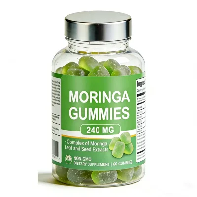 OEM Moringa Supplement Energy Boost, Immune Support, Digestive Health Moringa Leaves Extract Gummy Candy Moringa Gummies