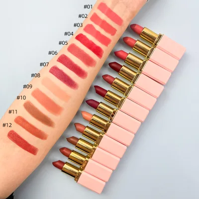 Moisturizing Lipstick Long Lasting Color Hydrating and Easy to Wear High Pigmentr Cosmetics Matte Lipstick Baby pink Beauty