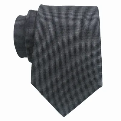 100% Silk Tie for Business Men's Formal Wear Solid Classic Eco-Friendly Navy Blue Tie Gift Box