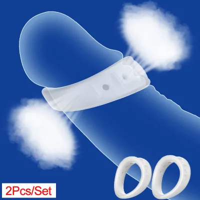 Double Resistance Foreskin Corrector Ring Day Night Male Penis Lock Fine Ring Pleasure Foreskin Corrector Delay Ejaculation